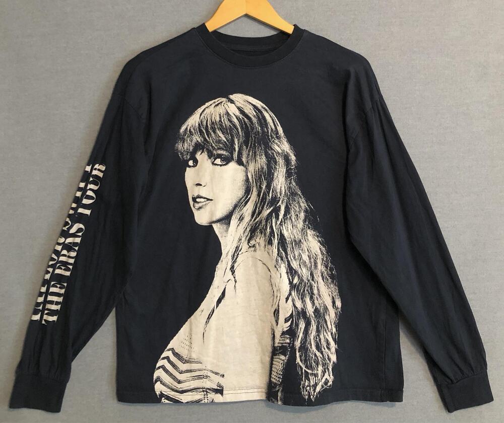 Taylor Swift The Eras Tour Shirt Womens Small S Blue Long Sleeve Concert